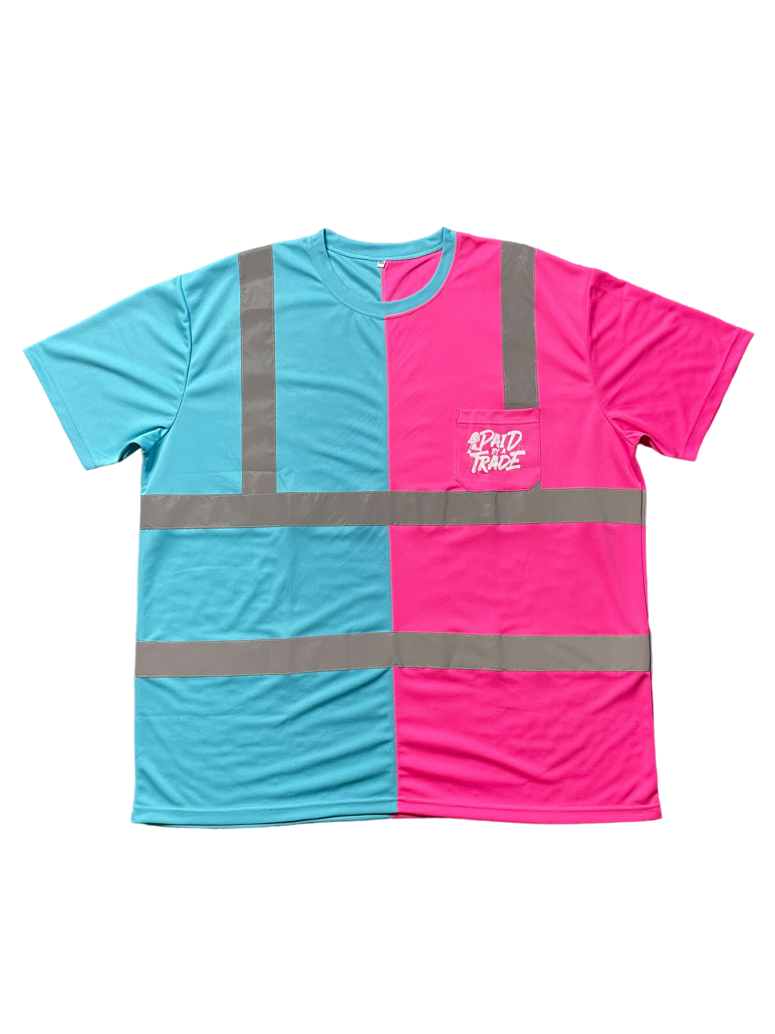 The "Too Safe" Work Shirt Pink/Light Blue