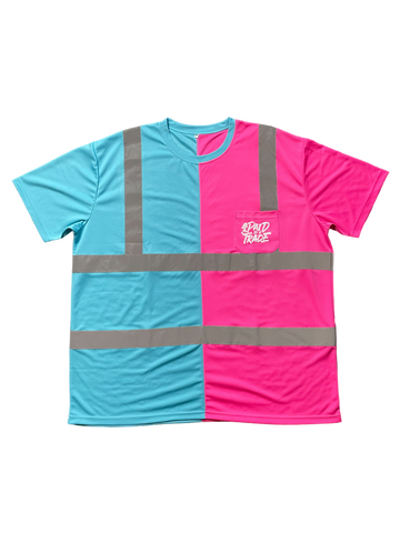 The "Too Safe" Work Shirt Pink/Light Blue